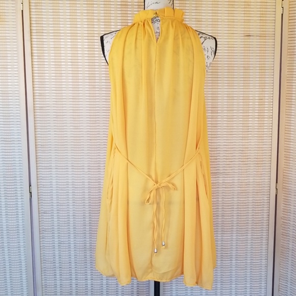 Vintage Yellow Semi-Sheer Cover-Up Dress - Picture 2 of 7